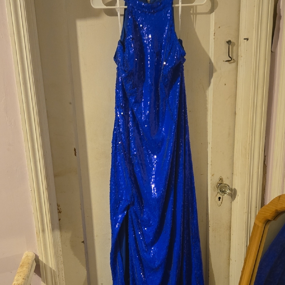 Eloquii Dazzling Blue Sequin Maxi Dress